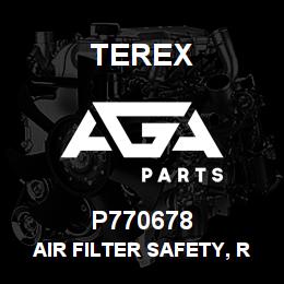 P770678 Terex AIR FILTER SAFETY, ROUND | AGA Parts