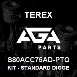 S80ACC75AD-PTO Terex KIT - STANDARD DIGGER BUCKET - 750MM | AGA Parts