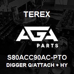 S80ACC90AC-PTO Terex DIGGER Q/ATTACH + HYDS CM MECH 14' STD DIP | AGA Parts