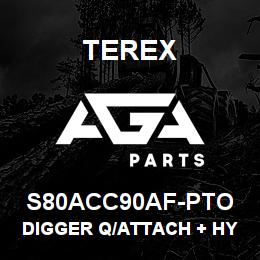 S80ACC90AF-PTO Terex DIGGER Q/ATTACH + HYDS CM MECH 14' STD DIP | AGA Parts