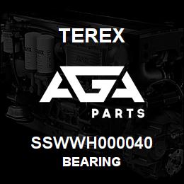 SSWWH000040 Terex BEARING | AGA Parts