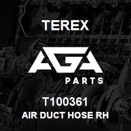T100361 Terex AIR DUCT HOSE RH | AGA Parts