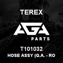 T101032 Terex HOSE ASSY (Q.A. - ROD END) | AGA Parts