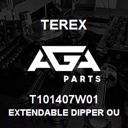 T101407W01 Terex EXTENDABLE DIPPER OUTER W.A. (WHITE) | AGA Parts