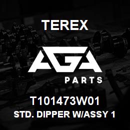 T101473W01 Terex STD. DIPPER W/ASSY 14' (TEREX WHITE) | AGA Parts