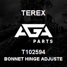 T102594 Terex BONNET HINGE ADJUSTER WELD ASSEMBLY | AGA Parts