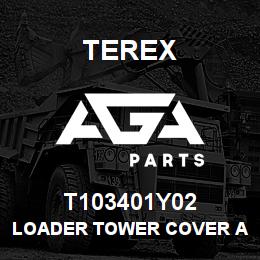 T103401Y02 Terex LOADER TOWER COVER ACCESS PANEL (FERMEC YELLOW) | AGA Parts