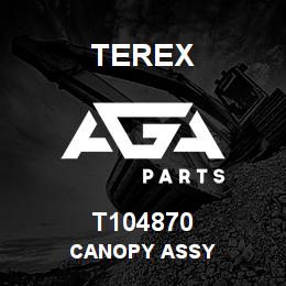 T104870 Terex CANOPY ASSY | AGA Parts