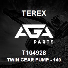 T104928 Terex TWIN GEAR PUMP - 140L/MIN | AGA Parts