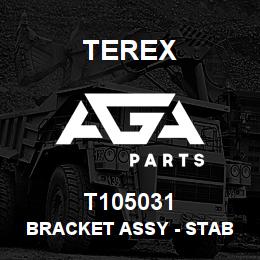 T105031 Terex BRACKET ASSY - STAB LEG LOCK UP - 80 SERIES | AGA Parts