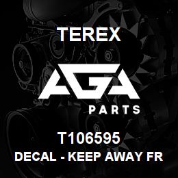 T106595 Terex DECAL - KEEP AWAY FROM MACHINE - ANSI | AGA Parts
