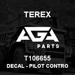 T106655 Terex DECAL - PILOT CONTROLS - EXT & AUX CONTROLS | AGA Parts