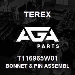 T116965W01 Terex BONNET & PIN ASSEMBLY - WHITE | AGA Parts
