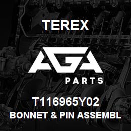 T116965Y02 Terex BONNET & PIN ASSEMBLY - YELLOW | AGA Parts