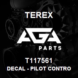 T117561 Terex DECAL - PILOT CONTROL - PATTERN CHANGE | AGA Parts