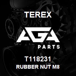 T118231 Terex RUBBER NUT M8 | AGA Parts
