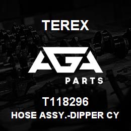 T118296 Terex HOSE ASSY.-DIPPER CYL HEAD END-B.PLATE TO VALVE | AGA Parts