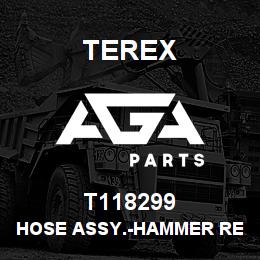 T118299 Terex HOSE ASSY.-HAMMER RETURN-B.PLATE TO B.PLATE | AGA Parts