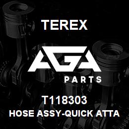 T118303 Terex HOSE ASSY-QUICK ATTACH-B.PLATE TO VALVE | AGA Parts