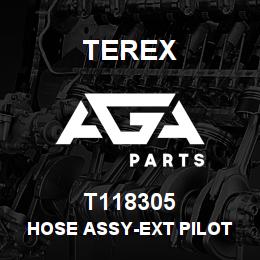 T118305 Terex HOSE ASSY-EXT PILOT HOSE (BOTTOM) | AGA Parts