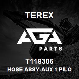 T118306 Terex HOSE ASSY-AUX 1 PILOT HOSE (BOTTOM) | AGA Parts
