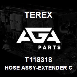 T118318 Terex HOSE ASSY-EXTENDER CYL HEAD END-B.PLATE TO B.PLATE | AGA Parts