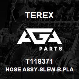 T118371 Terex HOSE ASSY-SLEW-B.PLATE TO VALVE | AGA Parts