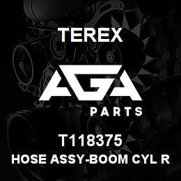 T118375 Terex HOSE ASSY-BOOM CYL ROD END-B.PLATE TO VALVE | AGA Parts