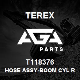 T118376 Terex HOSE ASSY-BOOM CYL ROD END-B.PLATE TO CYL | AGA Parts