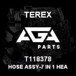 T118378 Terex HOSE ASSY-7 IN 1 HEAD END LOADER VALVE TO RIB TUBE | AGA Parts