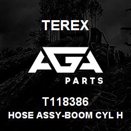 T118386 Terex HOSE ASSY-BOOM CYL HEAD END-B.PLATE TO VALVE | AGA Parts