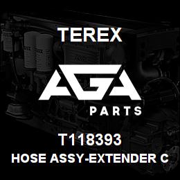 T118393 Terex HOSE ASSY-EXTENDER CYL ROD END-B.PLATE TO CYL | AGA Parts