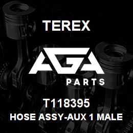 T118395 Terex HOSE ASSY-AUX 1 MALE-B.PLATE TO DIPPER | AGA Parts