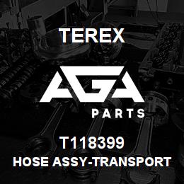 T118399 Terex HOSE ASSY-TRANSPORT LOCK-B.PLATE TO VALVE | AGA Parts