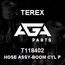 T118402 Terex HOSE ASSY-BOOM CYL PILOT-B.PLATE TO VALVE | AGA Parts