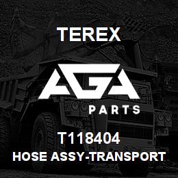 T118404 Terex HOSE ASSY-TRANSPORT LOCK-B.PLATE TO VALVE | AGA Parts