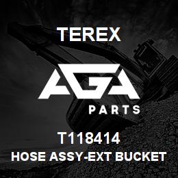 T118414 Terex HOSE ASSY-EXT BUCKET ROD END-DIPPER TO CYL | AGA Parts