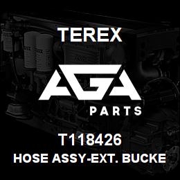 T118426 Terex HOSE ASSY-EXT. BUCKET HEAD END-B.PLATE TO DIPPER | AGA Parts