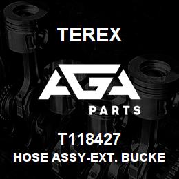 T118427 Terex HOSE ASSY-EXT. BUCKET ROD END-B.PLATE TO DIPPER | AGA Parts