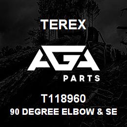 T118960 Terex 90 DEGREE ELBOW & SEAL ASSEMBLY - 1/8 BSP BASE TO 7/16 MALE JIC | AGA Parts