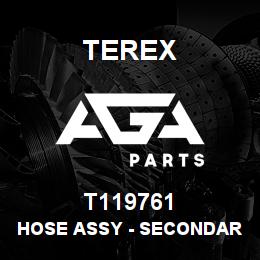T119761 Terex HOSE ASSY - SECONDARY FILTER VENT | AGA Parts