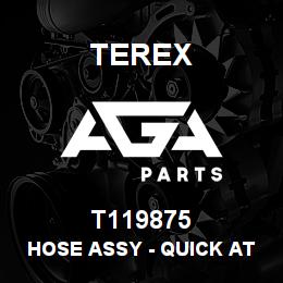 T119875 Terex HOSE ASSY - QUICK ATTACH - B.PLATE TO B.PLATE | AGA Parts