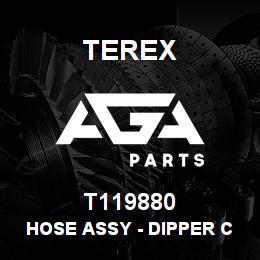 T119880 Terex HOSE ASSY - DIPPER CYL ROD END - B.PLATE TO CYL | AGA Parts