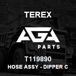 T119890 Terex HOSE ASSY - DIPPER CYL PILOT - CYL HEAD TO VALVE | AGA Parts