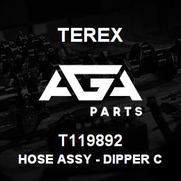 T119892 Terex HOSE ASSY - DIPPER CYL PILOT - B.PLATE TO VALVE | AGA Parts