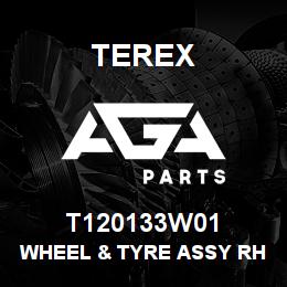 T120133W01 Terex WHEEL & TYRE ASSY RH - DW16L X 26 - MICHELIN 480/80-26 POWER CL - H200 - WHITE | AGA Parts
