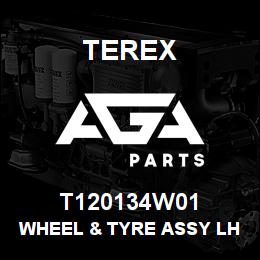 T120134W01 Terex WHEEL & TYRE ASSY LH - DW16L X 26 - MICHELIN 480/80-26 POWER CL - H200 - WHITE | AGA Parts