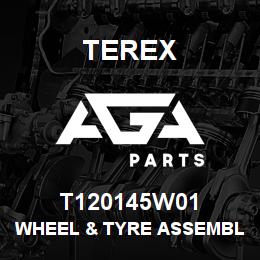 T120145W01 Terex WHEEL & TYRE ASSEMBLY RH - DW16L X 26 - MICHELIN 480/80-26 POWER CL - 80S - WHITE | AGA Parts