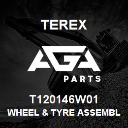 T120146W01 Terex WHEEL & TYRE ASSEMBLY LH - DW16L X 26 - MICHELIN 480/80-26 POWER CL - 80S - WHITE | AGA Parts