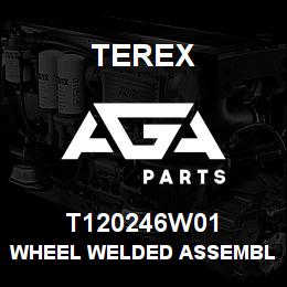 T120246W01 Terex WHEEL WELDED ASSEMBLY - DW15L X 24 - 4WS - WHITE | AGA Parts